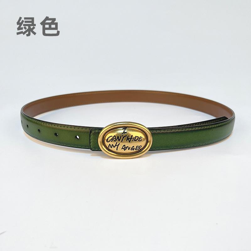 Женский ремень из натуральной коровьей кожи для повседневных брюк и джинсов, декоративный высококачественный женский ремень 105cm зелёный
Женский ремень из натуральной коровьей кожи для повседневных брюк и джинсов, декоративный высококачественный женский ремень 105cm зелёный
