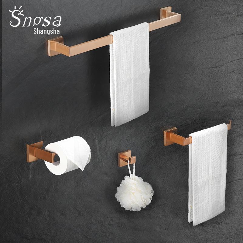 Brushed Rose Gold 304 Stainless Steel Bathroom Set: Towel Rack, Towel Ring, Paper Towel Holder, Hook. Brushed Rose Gold Hook 55*55*56
Brushed Rose Gold 304 Stainless Steel Bathroom Set: Towel Rack, Towel Ring, Paper Towel Holder, Hook. Brushed Rose Gold Hook 55*55*56