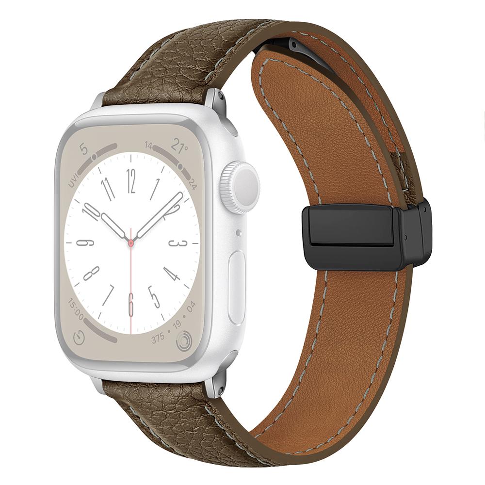 For Apple Watch 10 46mm/Ultra 2/Ultra 49mm/9 8 7 45mm/SE (2023) SE (2022) SE 6 5 4 44mm/3 2 1 42mm Litchi Texture Leather Strap Mud Grey
For Apple Watch 10 46mm/Ultra 2/Ultra 49mm/9 8 7 45mm/SE (2023) SE (2022) SE 6 5 4 44mm/3 2 1 42mm Litchi Texture Leather Strap Mud Grey
