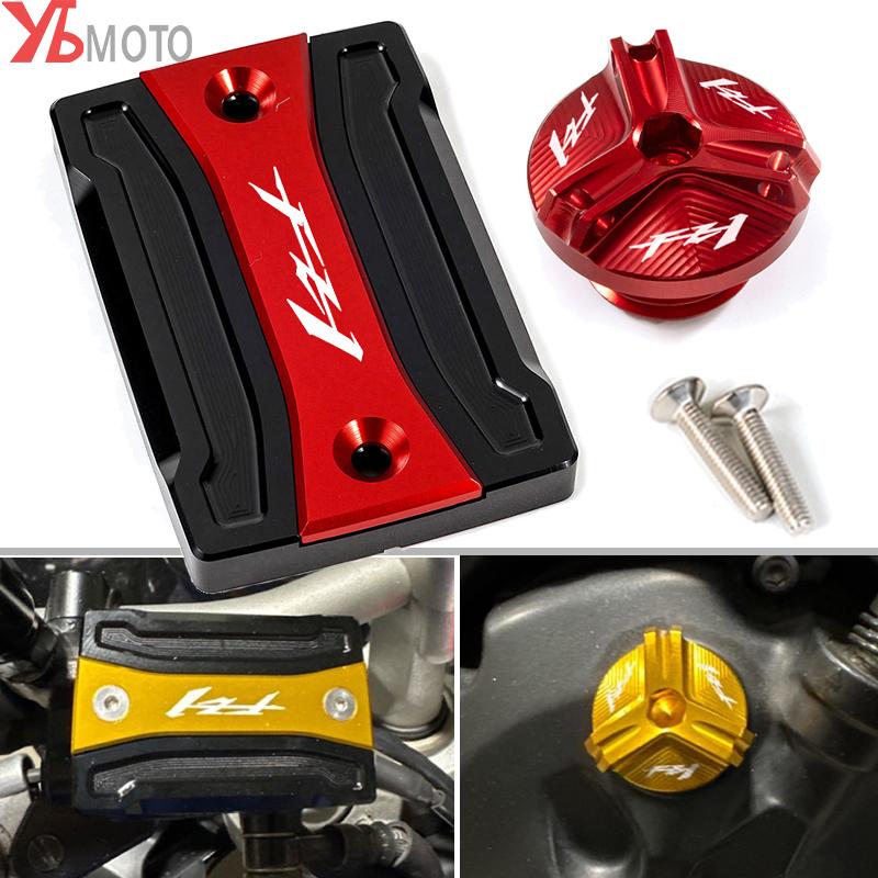 For YAMAHA FZ1 FAZER FZ 1 2006-2015 Motorcycle CNC Aluminum Front Brake Fluid Reservoir Tank Cover & Engine Oil Filler
For YAMAHA FZ1 FAZER FZ 1 2006-2015 Motorcycle CNC Aluminum Front Brake Fluid Reservoir Tank Cover & Engine Oil Filler