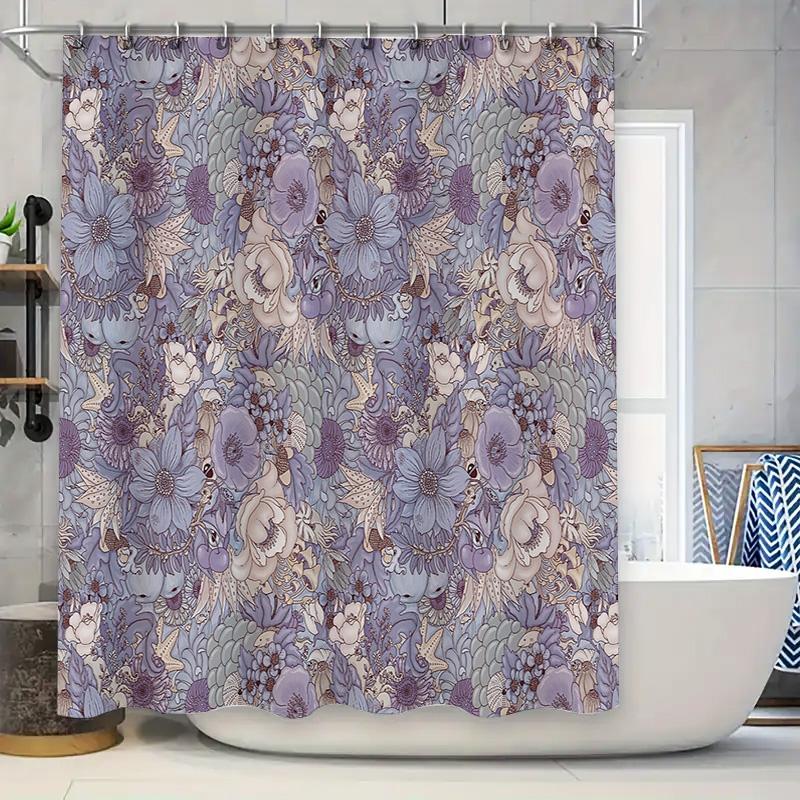 Floral Shower Curtain Vintage Blue Botanical Pattern Bathroom Decor Waterproof Fabric Liner Set W60H190(CM)-1 Pcs
Floral Shower Curtain Vintage Blue Botanical Pattern Bathroom Decor Waterproof Fabric Liner Set W60H190(CM)-1 Pcs