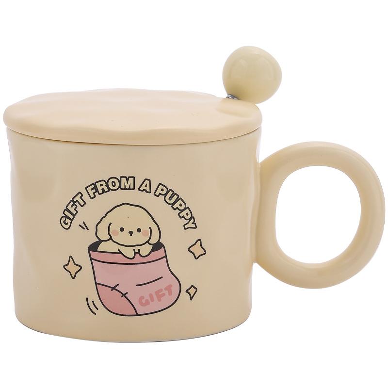 High-value ceramic cup, cute rabbit dog mug, male and female drinking cup, household couple pair cup, office coffee cup 301-400ml
High-value ceramic cup, cute rabbit dog mug, male and female drinking cup, household couple pair cup, office coffee cup 301-400ml