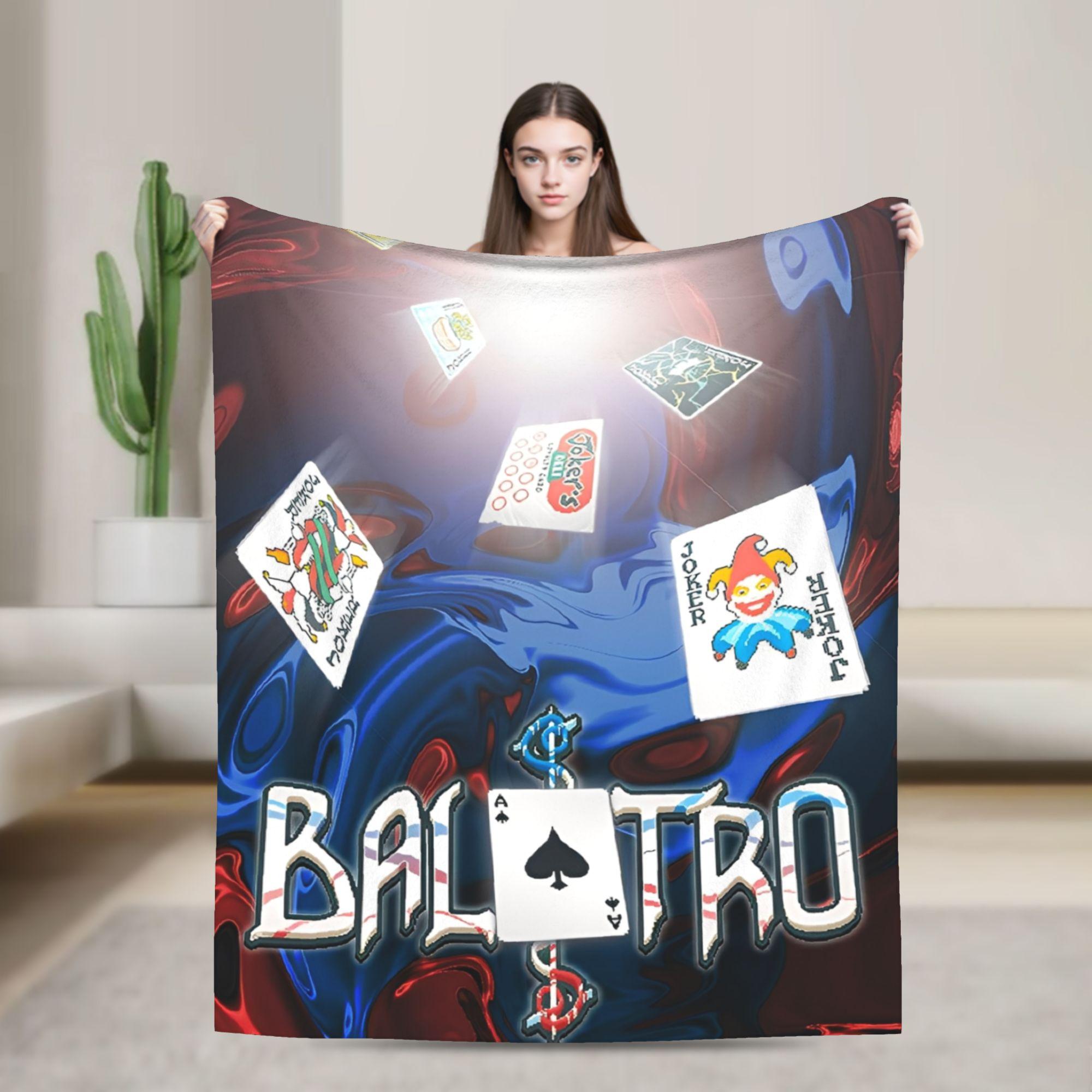 Balatro Карти Джокер-Джимбо Ковдри Настільна гра Фланель Смішне Дихаюче Пледове ковдру для дому Ресторану Зими Офісу 40x50in
Balatro Карти Джокер-Джимбо Ковдри Настільна гра Фланель Смішне Дихаюче Пледове ковдру для дому Ресторану Зими Офісу 40x50in