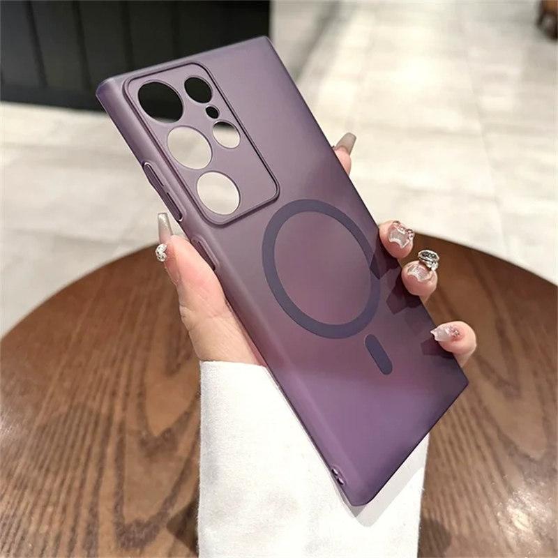 Роскошный ультратонкий магнитный чехол для Magsafe с беспроводной зарядкой для Samsung Galaxy S24 S22 S23 Plus, ультрапрозрачный жесткий матовый чехол Samsung S22 Ultra фиолетовый
Роскошный ультратонкий магнитный чехол для Magsafe с беспроводной зарядкой для Samsung Galaxy S24 S22 S23 Plus, ультрапрозрачный жесткий матовый чехол Samsung S22 Ultra фиолетовый