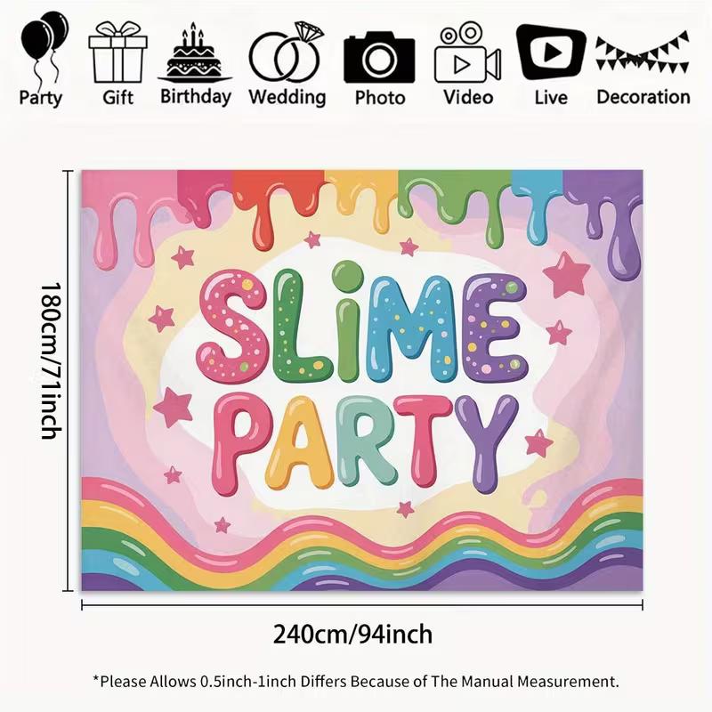 2D Kids Slime Party Photography Backdrop, Colorful Dripping Party Decor 47.2x31.5inch/120*80cm
2D Kids Slime Party Photography Backdrop, Colorful Dripping Party Decor 47.2x31.5inch/120*80cm