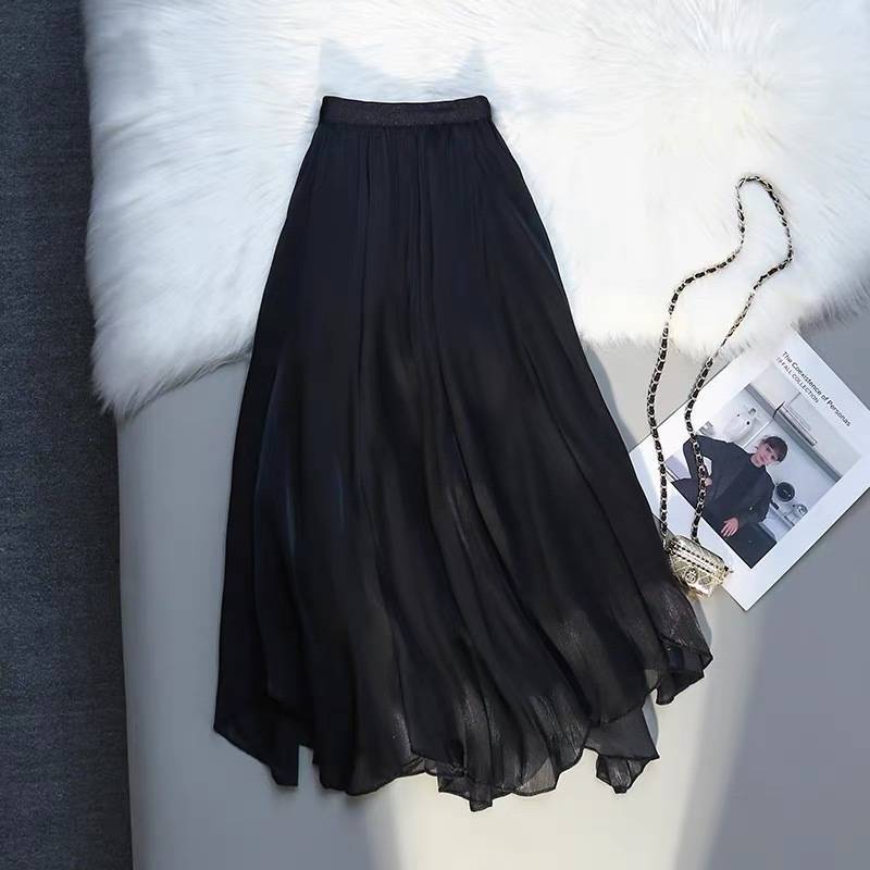 Women s Summer Korean-Style Slimming Chiffon Skirt: Elegant, Full-Skirted Midi Skirt, Long Skirt, A-Line Skirt 4XL чорний
Women s Summer Korean-Style Slimming Chiffon Skirt: Elegant, Full-Skirted Midi Skirt, Long Skirt, A-Line Skirt 4XL чорний
