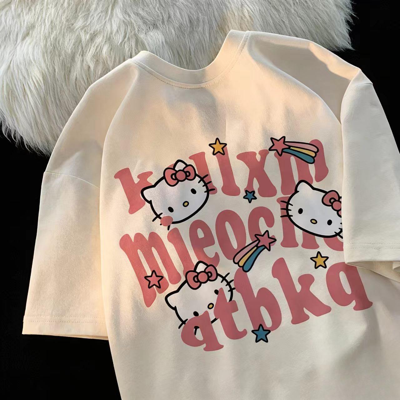 Sanrios 2026Summer New Collection HelloKitty Cartoon Print Pure Cotton LooseFitting Breathable Womens ShortSleeved TShirt S
Sanrios 2026Summer New Collection HelloKitty Cartoon Print Pure Cotton LooseFitting Breathable Womens ShortSleeved TShirt S