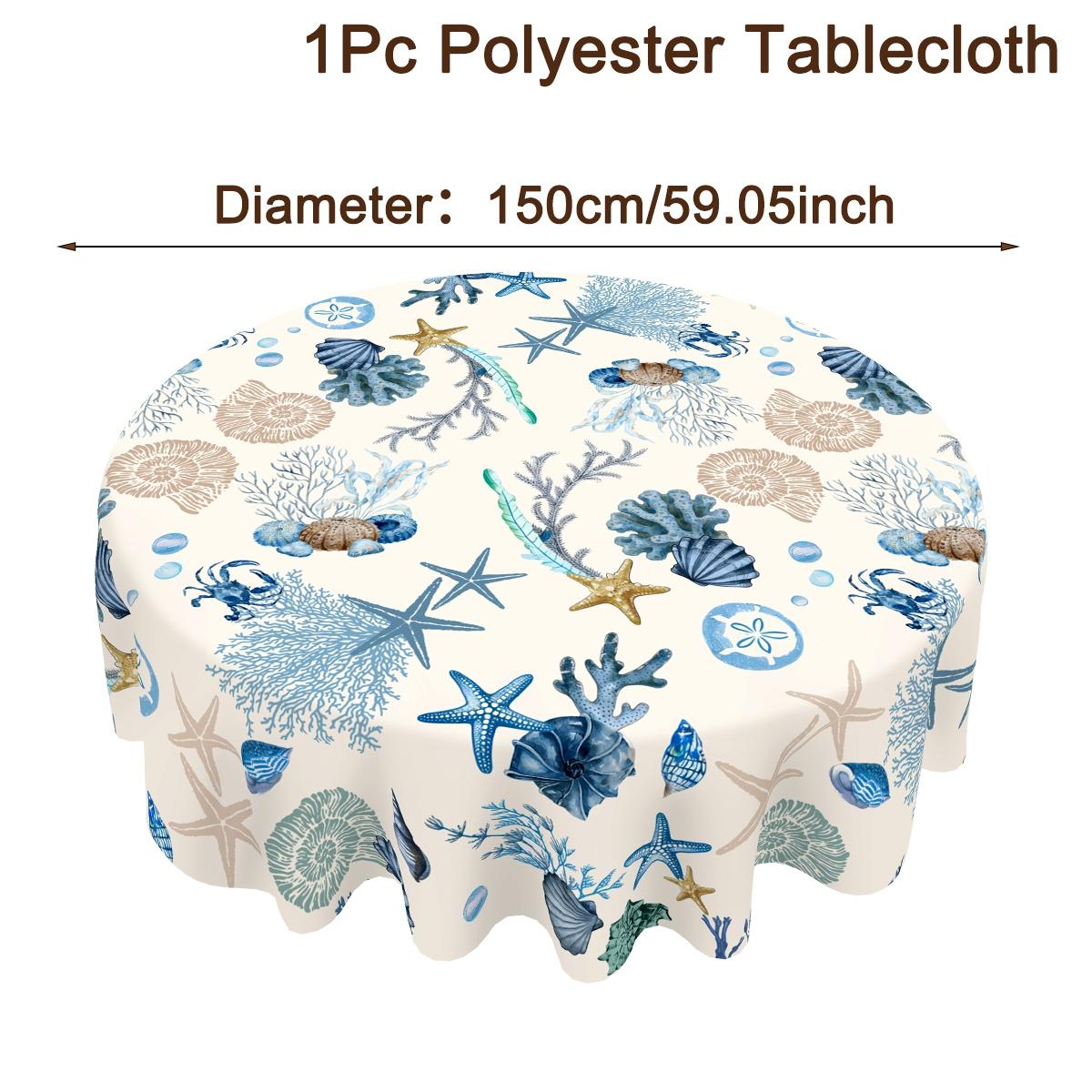 Marine Tablecloth Coral Starfish Design Polyester Table Cover for Ocean Theme Birthday Party Supplies Spring Holiday Table Decor as shown
Marine Tablecloth Coral Starfish Design Polyester Table Cover for Ocean Theme Birthday Party Supplies Spring Holiday Table Decor as shown