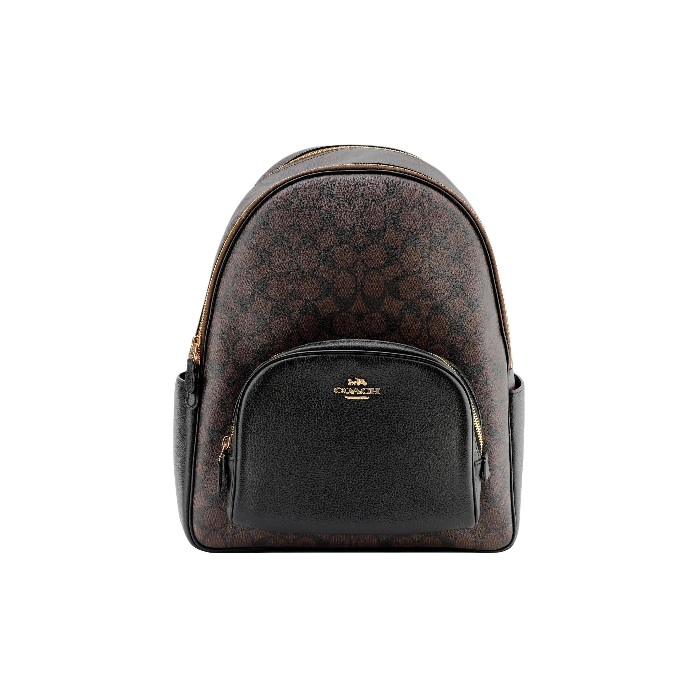 Coach Court 33 Color Block Zipper Canvas And Leather Backpack Large Unisex backpack Black Dark-Brown 6495-IMAA8 Gift Box Sets (Basic Set+Black Box)
Coach Court 33 Color Block Zipper Canvas And Leather Backpack Large Unisex backpack Black Dark-Brown 6495-IMAA8 Gift Box Sets (Basic Set+Black Box)