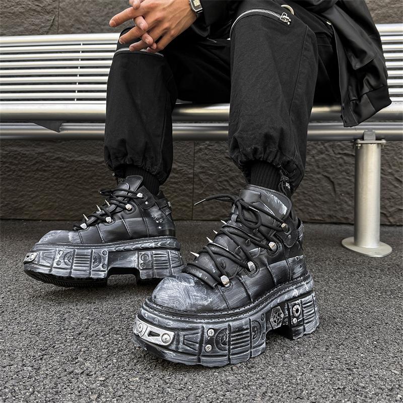 Asian competition bogo heavy metal dark rock locomotive boots old spike heightened platform boots 561202-J 45 чорний
Asian competition bogo heavy metal dark rock locomotive boots old spike heightened platform boots 561202-J 45 чорний