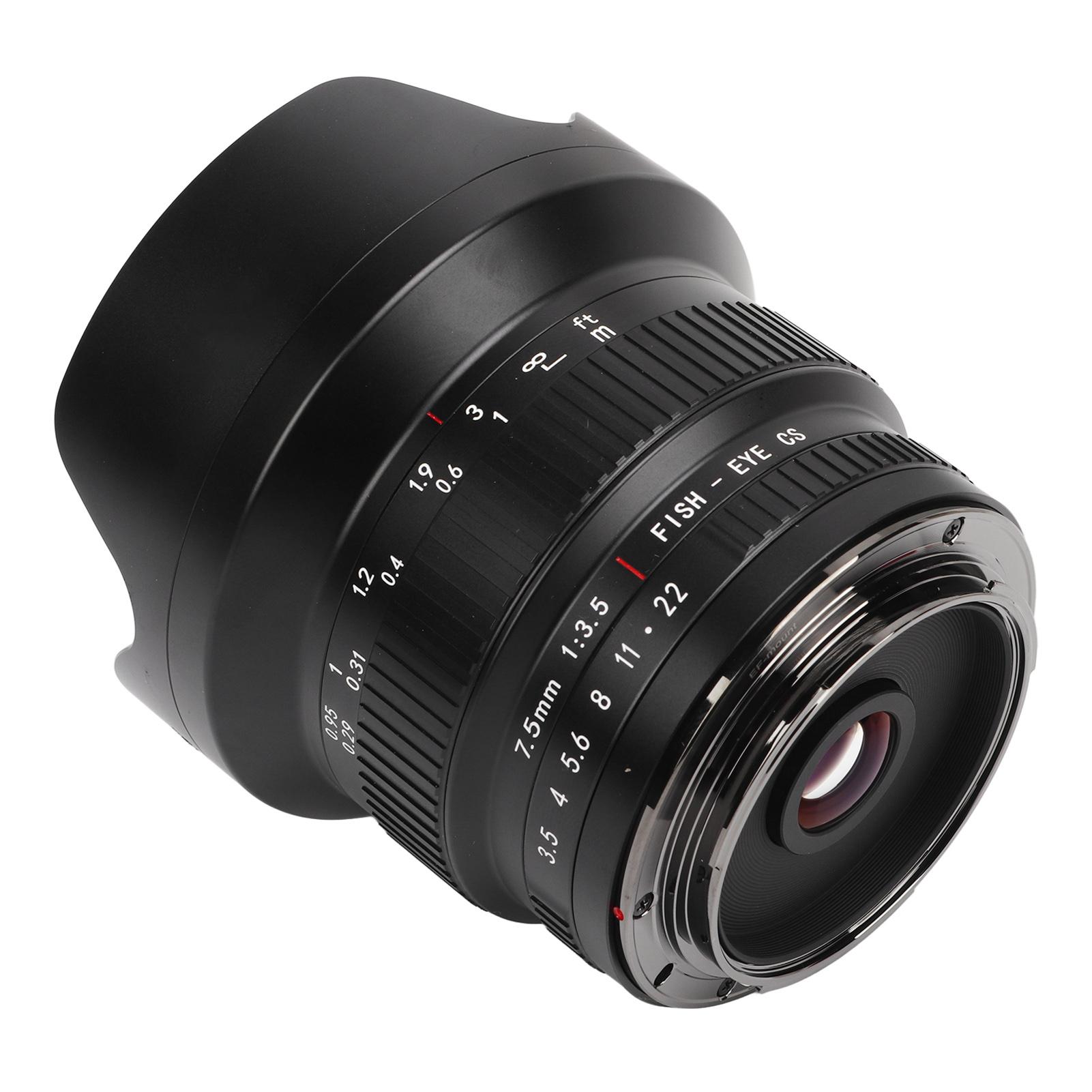 Объектив для зеркальной фотокамеры 7,5 мм F3,5, сверхширокоугольный оптический стеклянный объектив «рыбий глаз» для камеры 80D
Объектив для зеркальной фотокамеры 7,5 мм F3,5, сверхширокоугольный оптический стеклянный объектив «рыбий глаз» для камеры 80D