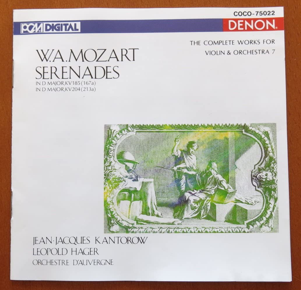 CD KANTOROW (JEAN-JACK), MOZART, HAGER - Mozart: Serenades COCO75022 Japan ObiClassical Used
CD KANTOROW (JEAN-JACK), MOZART, HAGER - Mozart: Serenades COCO75022 Japan ObiClassical Used
