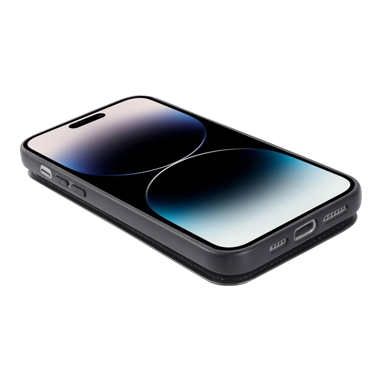 HANMAN Mika Series For iPhone 14 Pro Max Card Holder Magnetic Button Phone Case PU Leather Coated TPU Cover Black
HANMAN Mika Series For iPhone 14 Pro Max Card Holder Magnetic Button Phone Case PU Leather Coated TPU Cover Black