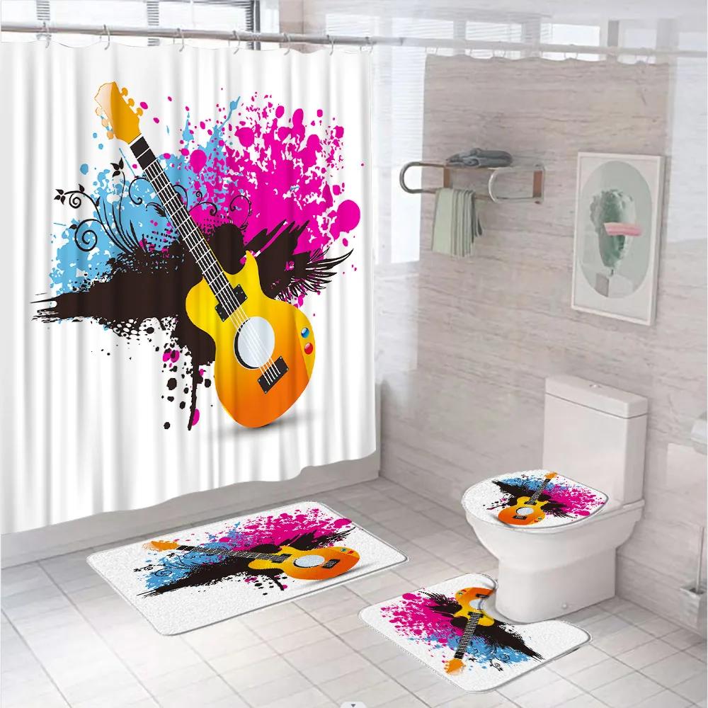 Music Notes Disc Album Shower Curtain Sets Black White Piano Key Home Bathroom Decor Curtains Non-Slip Bath Mat Rug Toilet Cover W60H190(CM)-1 Pcs
Music Notes Disc Album Shower Curtain Sets Black White Piano Key Home Bathroom Decor Curtains Non-Slip Bath Mat Rug Toilet Cover W60H190(CM)-1 Pcs