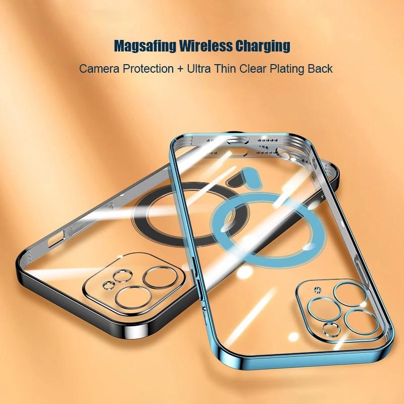 Роскошный силиконовый магнитный чехол с покрытием для iPhone 13 12 11 Pro Max 12 13Mini, беспроводное зарядное устройство, мягкие гальванические чехлы Magsafing
Роскошный силиконовый магнитный чехол с покрытием для iPhone 13 12 11 Pro Max 12 13Mini, беспроводное зарядное устройство, мягкие гальванические чехлы Magsafing