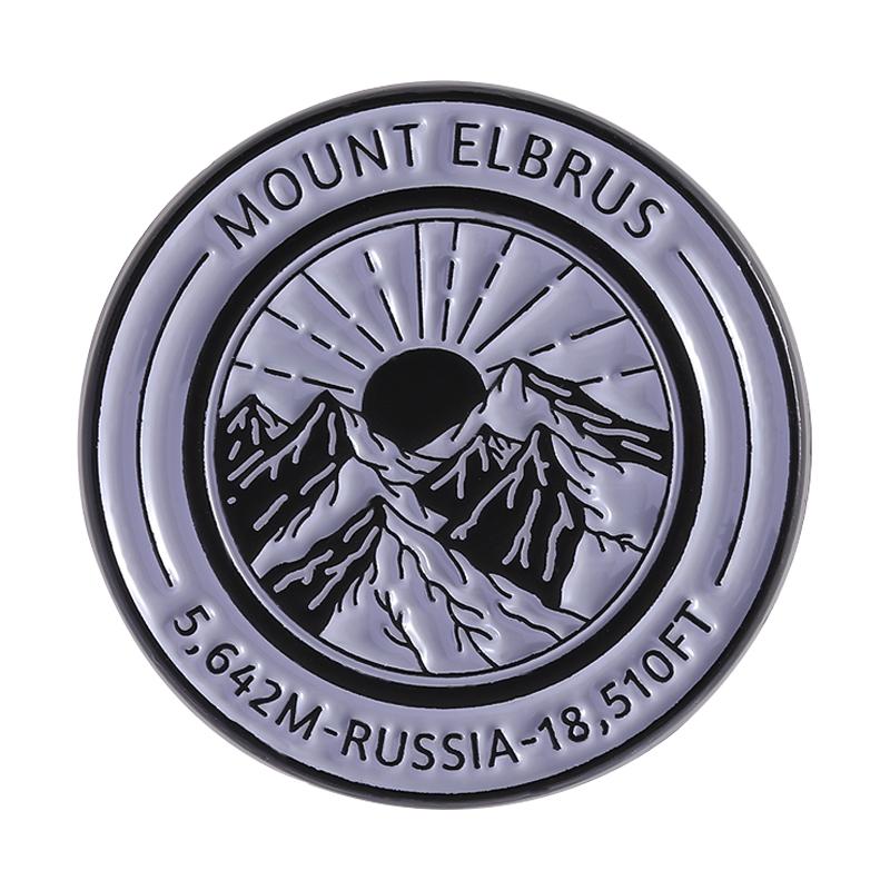 Russia Elbrus Mount Enamel Pin Natural Scenery Sun Eagle Snow Mountain Brooch Lapel Badge Jewelry Gift for Outdoor Lovers Friend
Russia Elbrus Mount Enamel Pin Natural Scenery Sun Eagle Snow Mountain Brooch Lapel Badge Jewelry Gift for Outdoor Lovers Friend