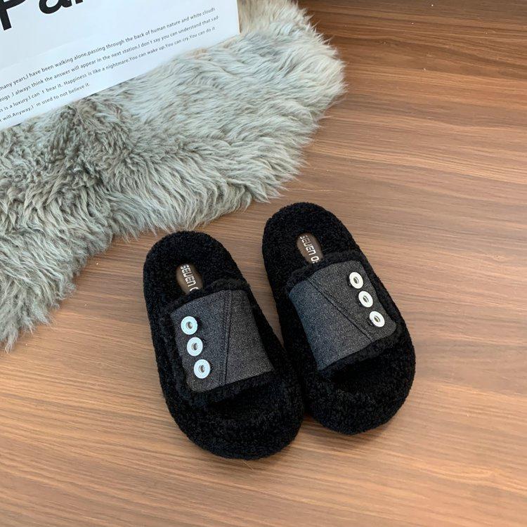 European thick-soled fluffy slippers for women s outerwear 2025 autumn and winter new denim lamb wool muffin lazy cotton slippers 35
European thick-soled fluffy slippers for women s outerwear 2025 autumn and winter new denim lamb wool muffin lazy cotton slippers 35