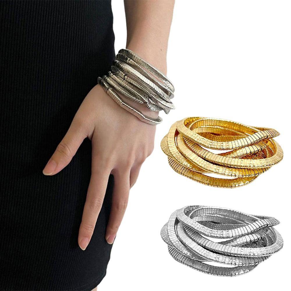 Gold Color Flexible Bangle Alloy Multi-layer Bracelet New Bendable Bracelet Jewelry Accessories золотий
Gold Color Flexible Bangle Alloy Multi-layer Bracelet New Bendable Bracelet Jewelry Accessories золотий