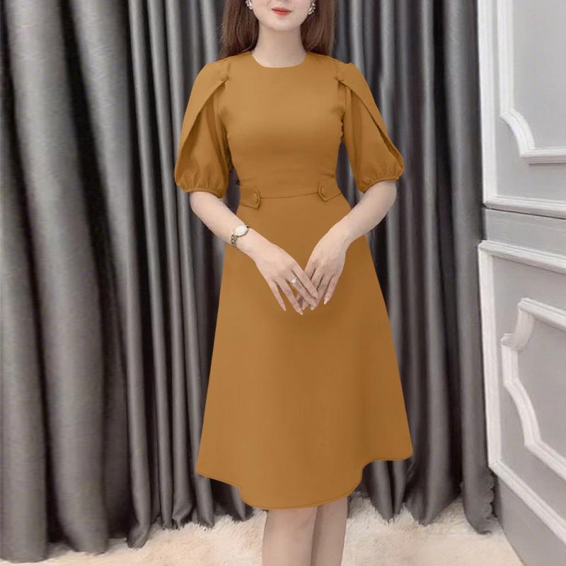 ZANZEA Женское повседневное летнее платье с круглым вырезом и коротким рукавом S оранжевый
ZANZEA Женское повседневное летнее платье с круглым вырезом и коротким рукавом S оранжевый