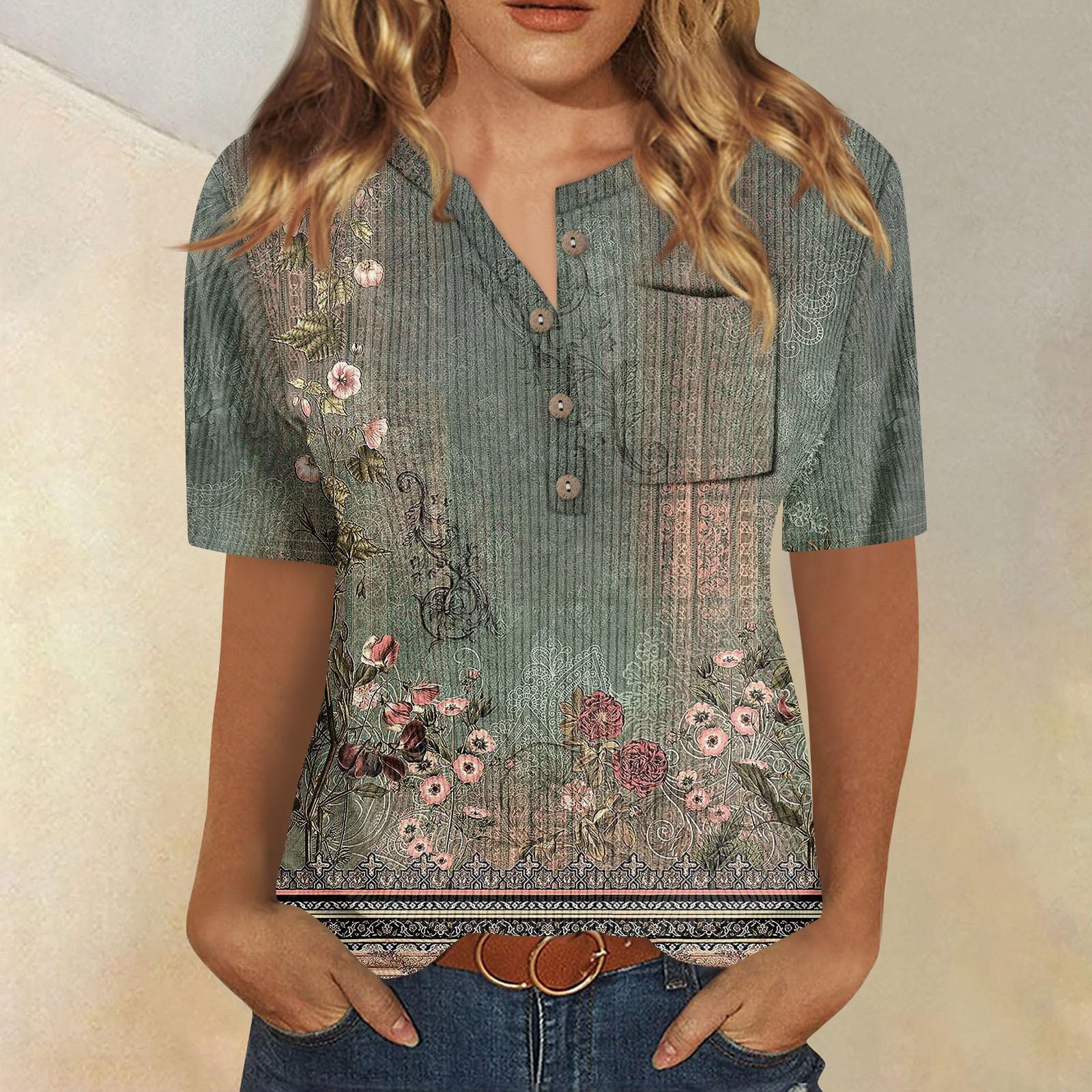 Футболки для женщин, плиссированные, с V-образным вырезом, нарядные, повседневные блузки с принтом, короткие рукава, летние топы, свободный крой L армия зеленый
Футболки для женщин, плиссированные, с V-образным вырезом, нарядные, повседневные блузки с принтом, короткие рукава, летние топы, свободный крой L армия зеленый