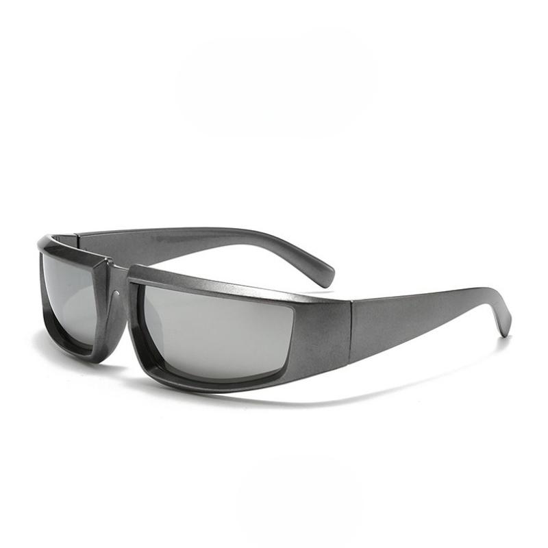 Trendy Y2K Silver Polygonal Eyeglasses with Cyber Aesthetic 1 Pair сірий
Trendy Y2K Silver Polygonal Eyeglasses with Cyber Aesthetic 1 Pair сірий