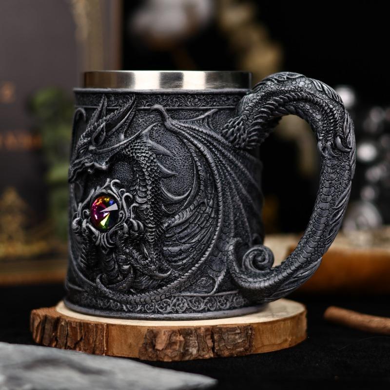 Retro dragon statue stainless steel mark coffee cup high value water cup D three-dimensional relief dragon tea cup creative gift 450ml
Retro dragon statue stainless steel mark coffee cup high value water cup D three-dimensional relief dragon tea cup creative gift 450ml