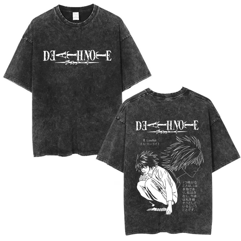 Washed Vintage Anime Death Note Tshirt Yagami Light T Shirts Men Women Cartoon Manga Merch Tshirts Male Oversized Streetwear S
Washed Vintage Anime Death Note Tshirt Yagami Light T Shirts Men Women Cartoon Manga Merch Tshirts Male Oversized Streetwear S