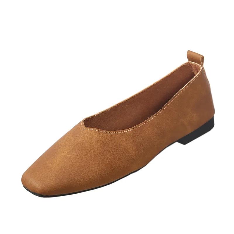 2024 Модные однотонные легкие туфли с квадратным носком на плоской подошве для женщин, весна и осень, с закрытым носком, женские туфли 40 коричневый
2024 Модные однотонные легкие туфли с квадратным носком на плоской подошве для женщин, весна и осень, с закрытым носком, женские туфли 40 коричневый