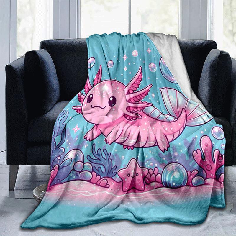 1pc Cute Axolot Printing Lightweight Flannel Blanket, Comfortable and Warm Blanket, for Camping Sofa Bed and Couch Office, Suitable for Gift 100x150cm
1pc Cute Axolot Printing Lightweight Flannel Blanket, Comfortable and Warm Blanket, for Camping Sofa Bed and Couch Office, Suitable for Gift 100x150cm