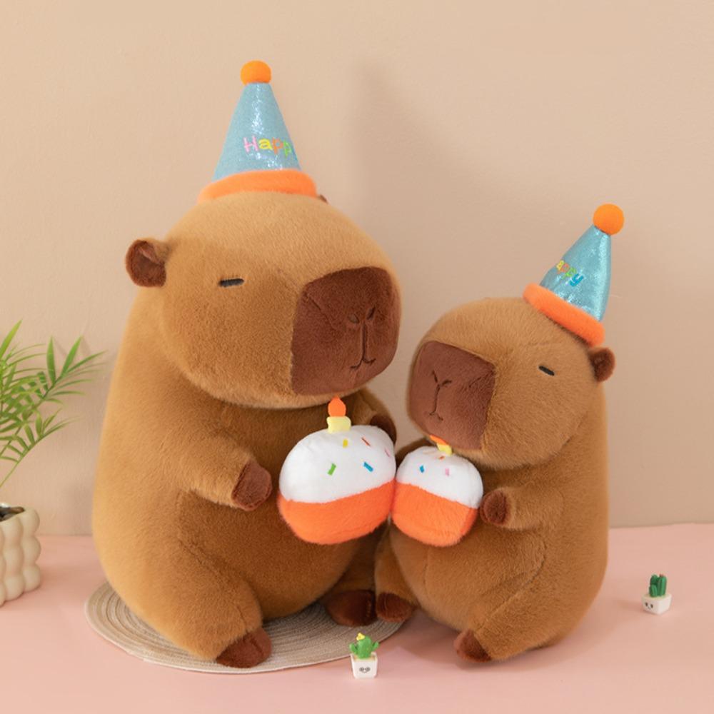 Birthday Party Capybara Plush Toy Wearing Top Hat Capybara Fluffty Doll Birthday Gift 30cm
Birthday Party Capybara Plush Toy Wearing Top Hat Capybara Fluffty Doll Birthday Gift 30cm
