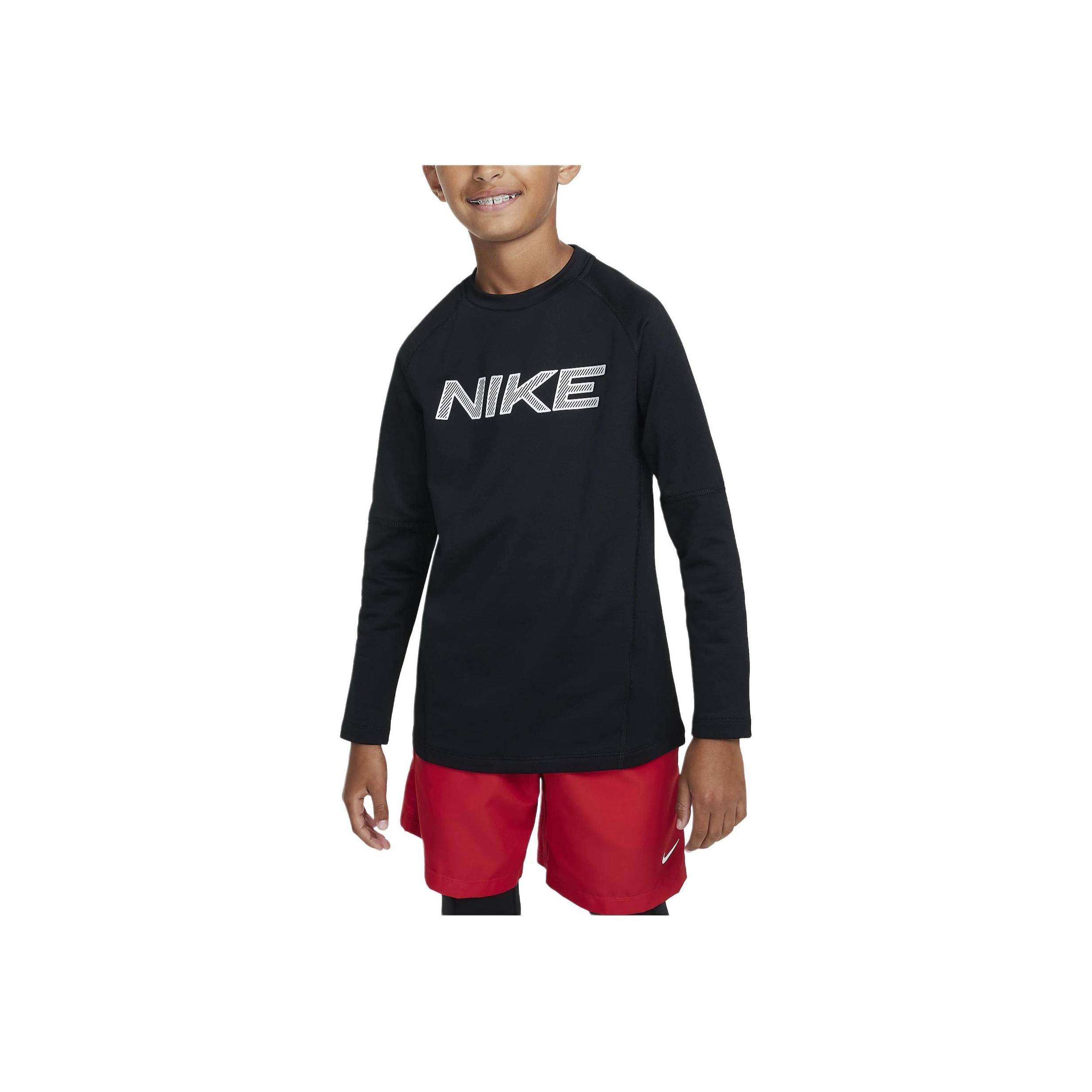 Nike Футболка Pro Dri-Fit Warm Letter Print Crew Neck Training с длинным рукавом, детские топы, цвет черный, белый HF4362-010 L
Nike Футболка Pro Dri-Fit Warm Letter Print Crew Neck Training с длинным рукавом, детские топы, цвет черный, белый HF4362-010 L
