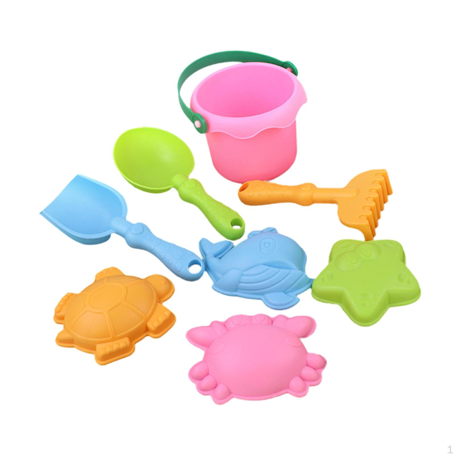 Набор из 8 пляжных игрушек с ведром, лопатой и граблями для занятий с детьми розовый
Набор из 8 пляжных игрушек с ведром, лопатой и граблями для занятий с детьми розовый