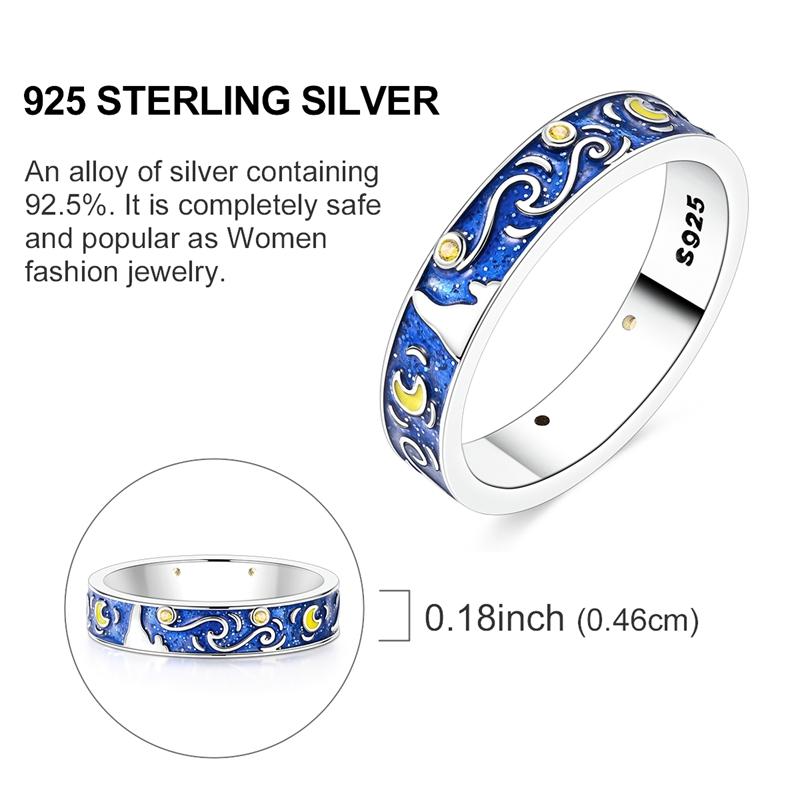 925 Sterling Silver Luminous Moon Star Ring Cubic Zirconia Fashion Jewelry Gift for Women Wedding Ring Jewelry Gift 6
925 Sterling Silver Luminous Moon Star Ring Cubic Zirconia Fashion Jewelry Gift for Women Wedding Ring Jewelry Gift 6