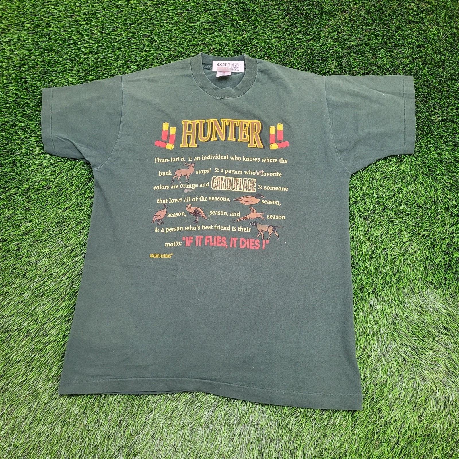 Vintage 89s Funny Hunter Humor Shirt L/XL 22x29 Faded Green M
Vintage 89s Funny Hunter Humor Shirt L/XL 22x29 Faded Green M