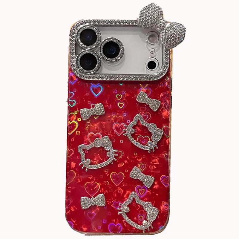 Crystal-Studded Red Frame with Bow for Apple iPhone 17 Pro Max/15 Pro - 3D Rhinestone KT Cat Design 11 Pro Max
Crystal-Studded Red Frame with Bow for Apple iPhone 17 Pro Max/15 Pro - 3D Rhinestone KT Cat Design 11 Pro Max
