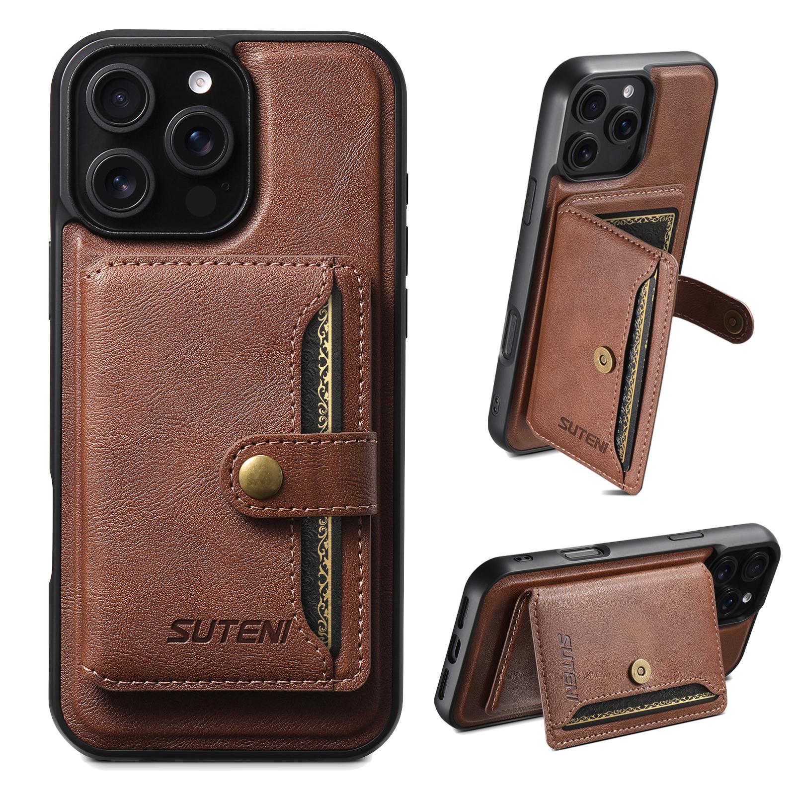 For iPhone 16 Pro Max Magnetic Case with Card Holder Cowhide Texture Leather Back Cover Brown
For iPhone 16 Pro Max Magnetic Case with Card Holder Cowhide Texture Leather Back Cover Brown