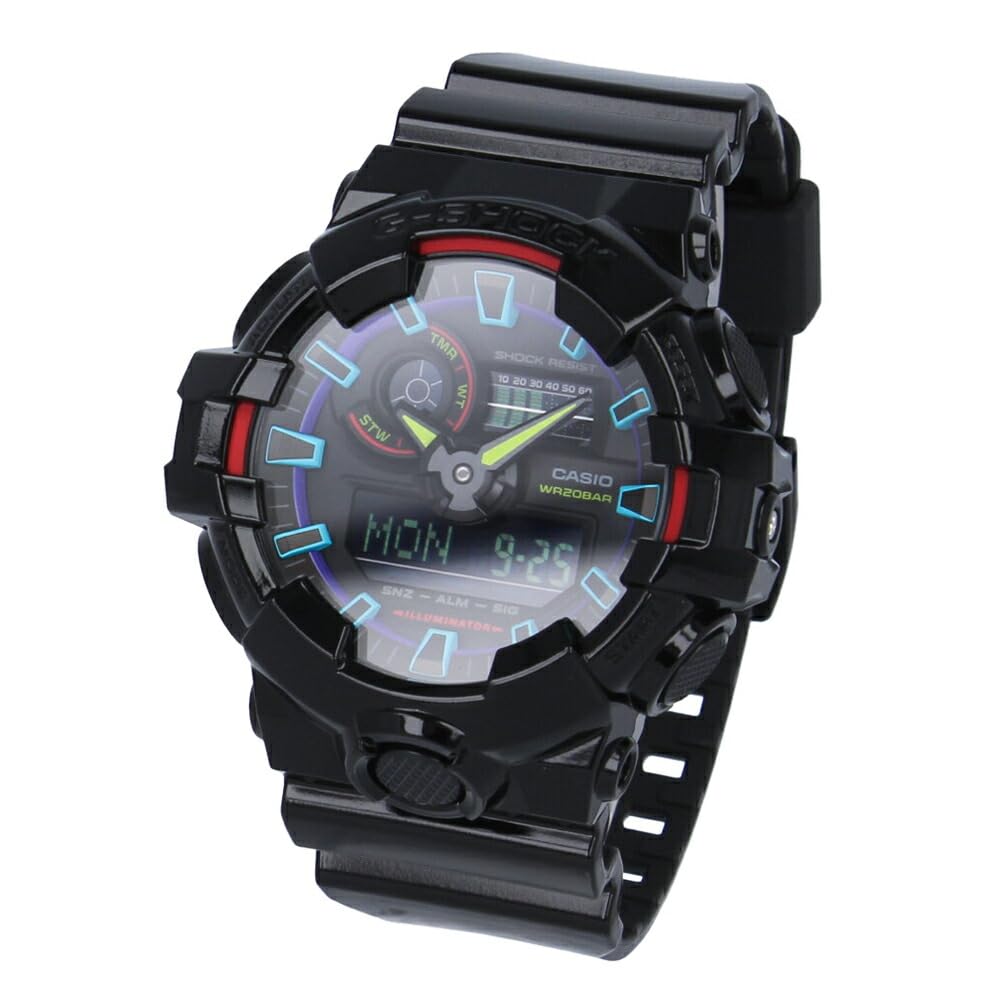 CASIO Casio G-SHOCK G-Shock Virtual Rainbow Игровые часы GA-700 SERIES мужские черные GA-700RGB-1A
CASIO Casio G-SHOCK G-Shock Virtual Rainbow Игровые часы GA-700 SERIES мужские черные GA-700RGB-1A