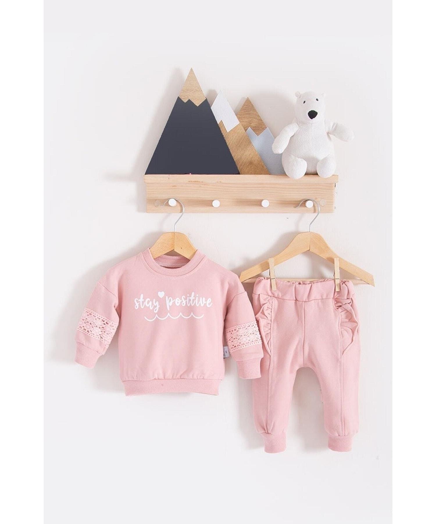 Stay Positive Printed Frill Detailed Baby Girl Set 
Stay Positive Printed Frill Detailed Baby Girl Set