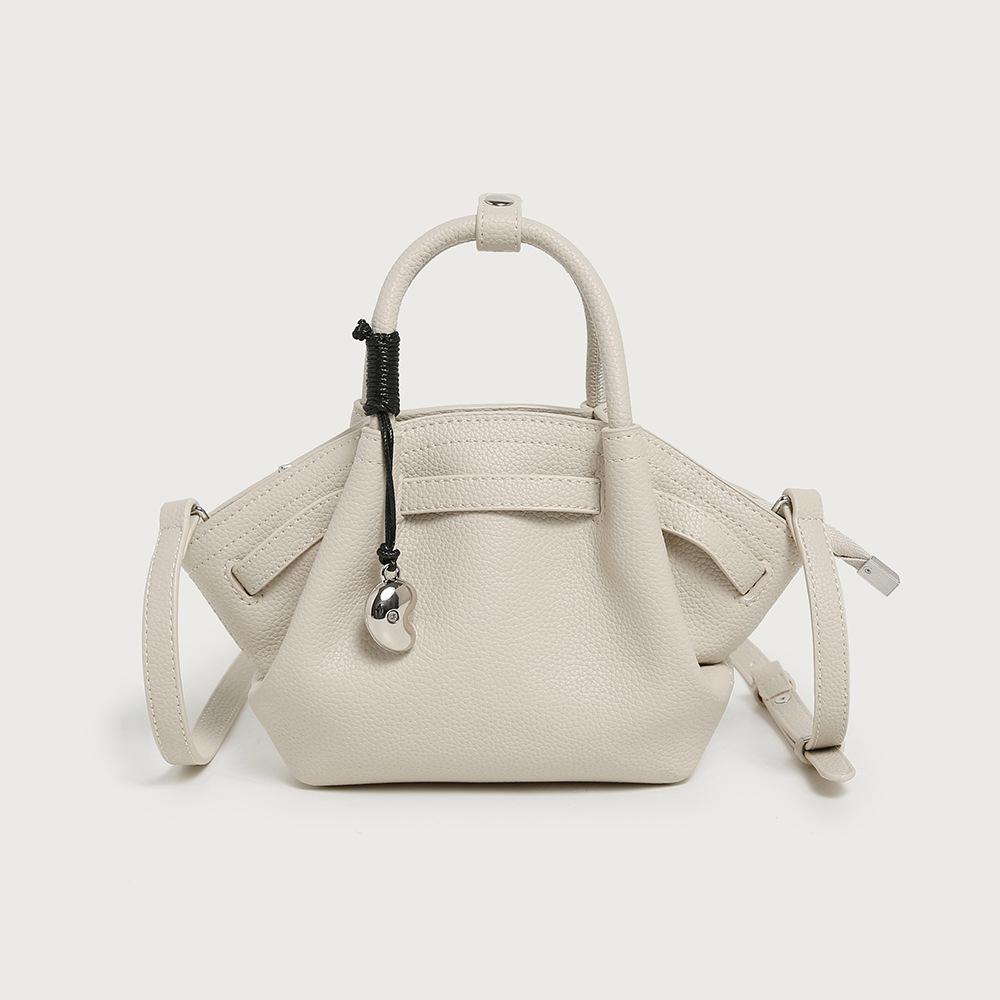 Новая сумка-пельмень с рисунком личи и облаком, нишевая корзина для овощей, модная одноплечевая косая женская сумка, универсальная сумка бежевый