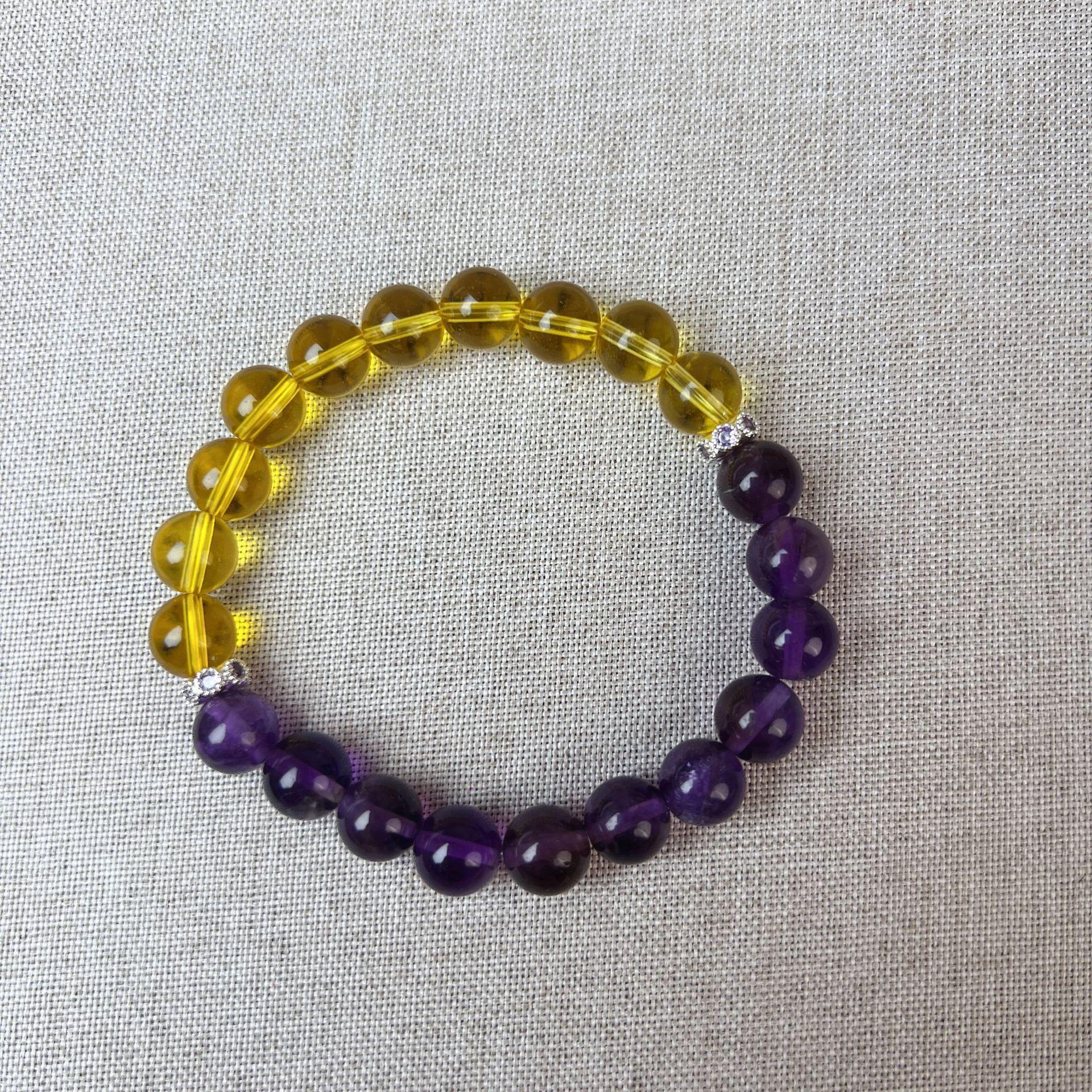 Natural citrine amethyst double bracelet. Bangles Women Fashion Jewelry accessories Gift
Natural citrine amethyst double bracelet. Bangles Women Fashion Jewelry accessories Gift