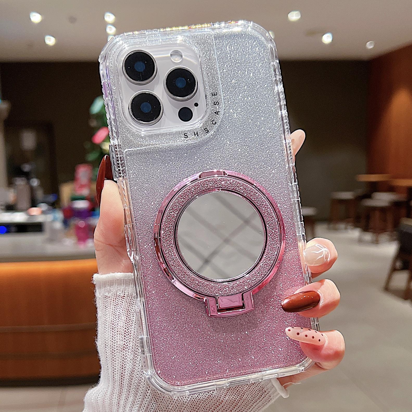For iPhone 16 Pro Max Case Magnetic Kickstand TPU+PC Glitter Phone Cover with Mirror Blue
For iPhone 16 Pro Max Case Magnetic Kickstand TPU+PC Glitter Phone Cover with Mirror Blue