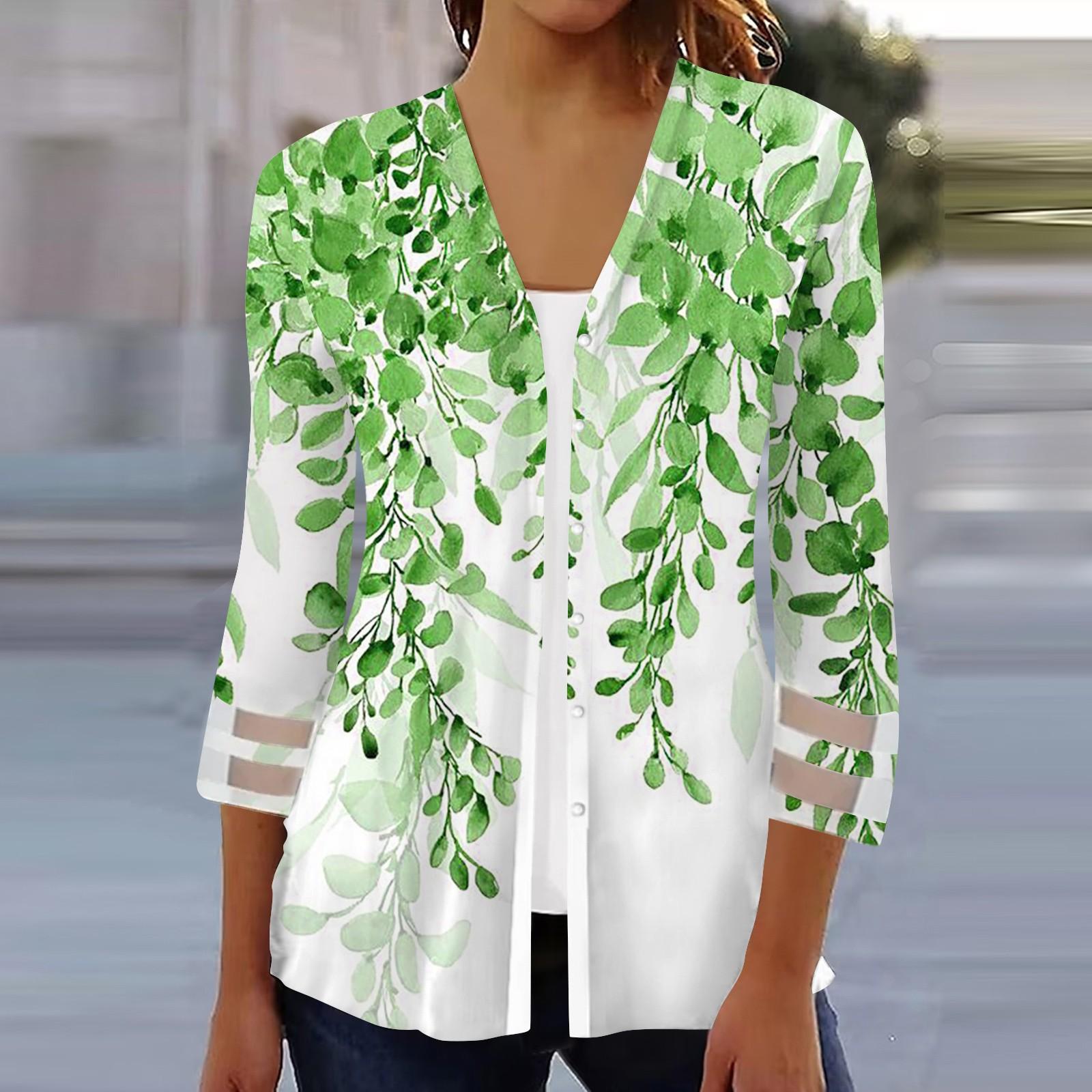 Женская свободная повседневная рубашка с принтом и рукавами три четверти, сетчатая рубашка на пуговицах, кардиган, топ XXL зелёный
Женская свободная повседневная рубашка с принтом и рукавами три четверти, сетчатая рубашка на пуговицах, кардиган, топ XXL зелёный