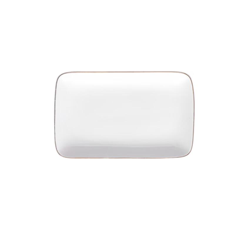 Homeglen 8-inch Rectangular Ceramic Serving Plate with Gold Trim
Homeglen 8-inch Rectangular Ceramic Serving Plate with Gold Trim