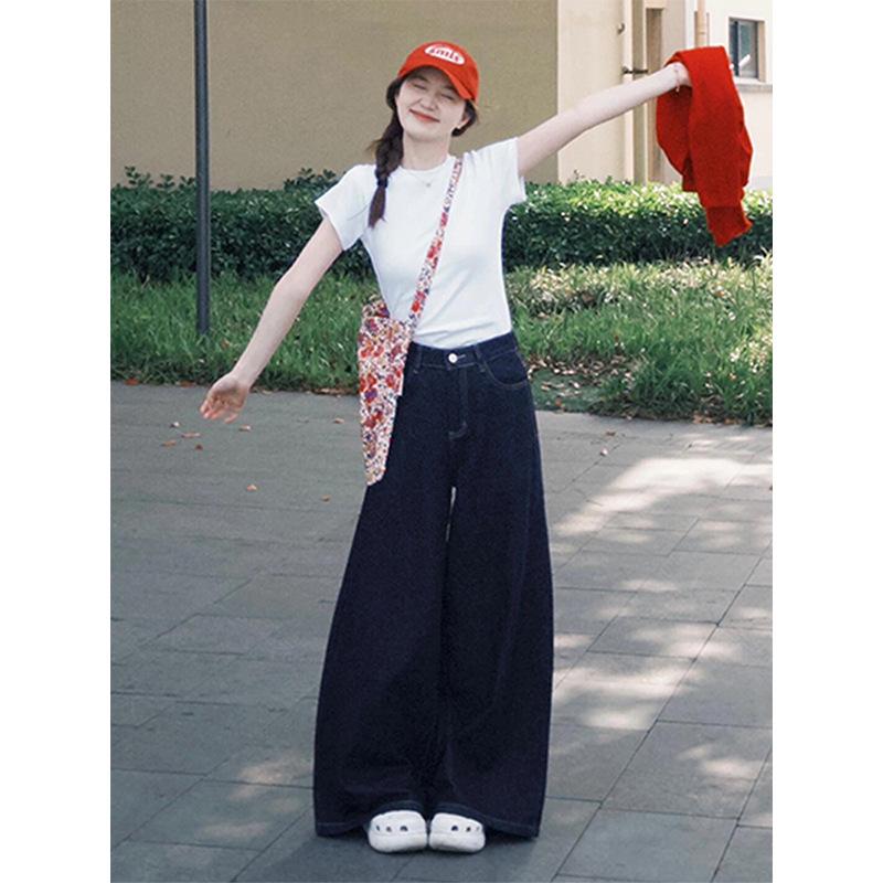 Plus Size Dark Blue High Waist Wide Leg Jeans for Women - Autumn Loose Slimming Straight Floor-Length Trousers XL
Plus Size Dark Blue High Waist Wide Leg Jeans for Women - Autumn Loose Slimming Straight Floor-Length Trousers XL