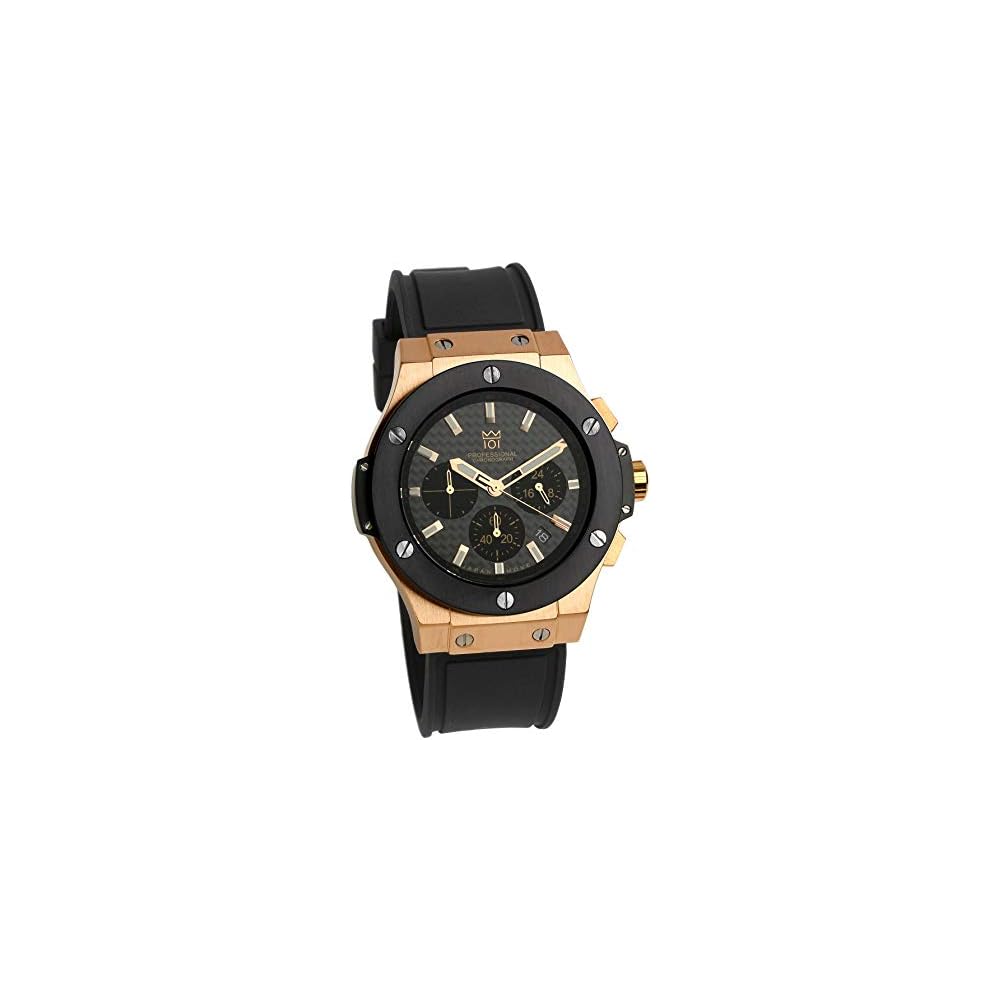 Hyakuichi 101 No.8 Men s Watch 100m Water Resistant Rubber Strap Carbon Dial Black Pink Gold
Hyakuichi 101 No.8 Men s Watch 100m Water Resistant Rubber Strap Carbon Dial Black Pink Gold