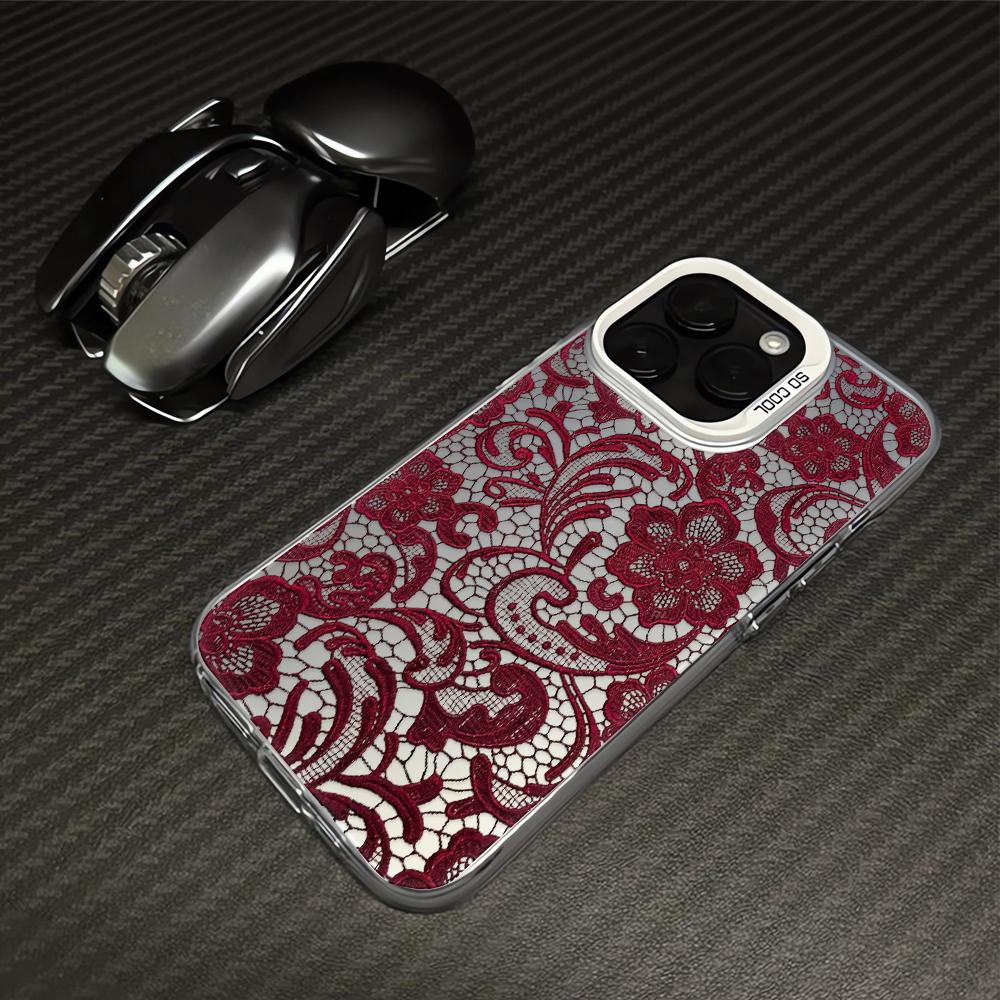 Elegant Burgundy Lace Phone Case for iPhone 17 16 15 14 Plus 13 12 11 Pro Max Dual Tone TPU Fashion Protective Cover For iPhone 17 ProMax белый
Elegant Burgundy Lace Phone Case for iPhone 17 16 15 14 Plus 13 12 11 Pro Max Dual Tone TPU Fashion Protective Cover For iPhone 17 ProMax белый