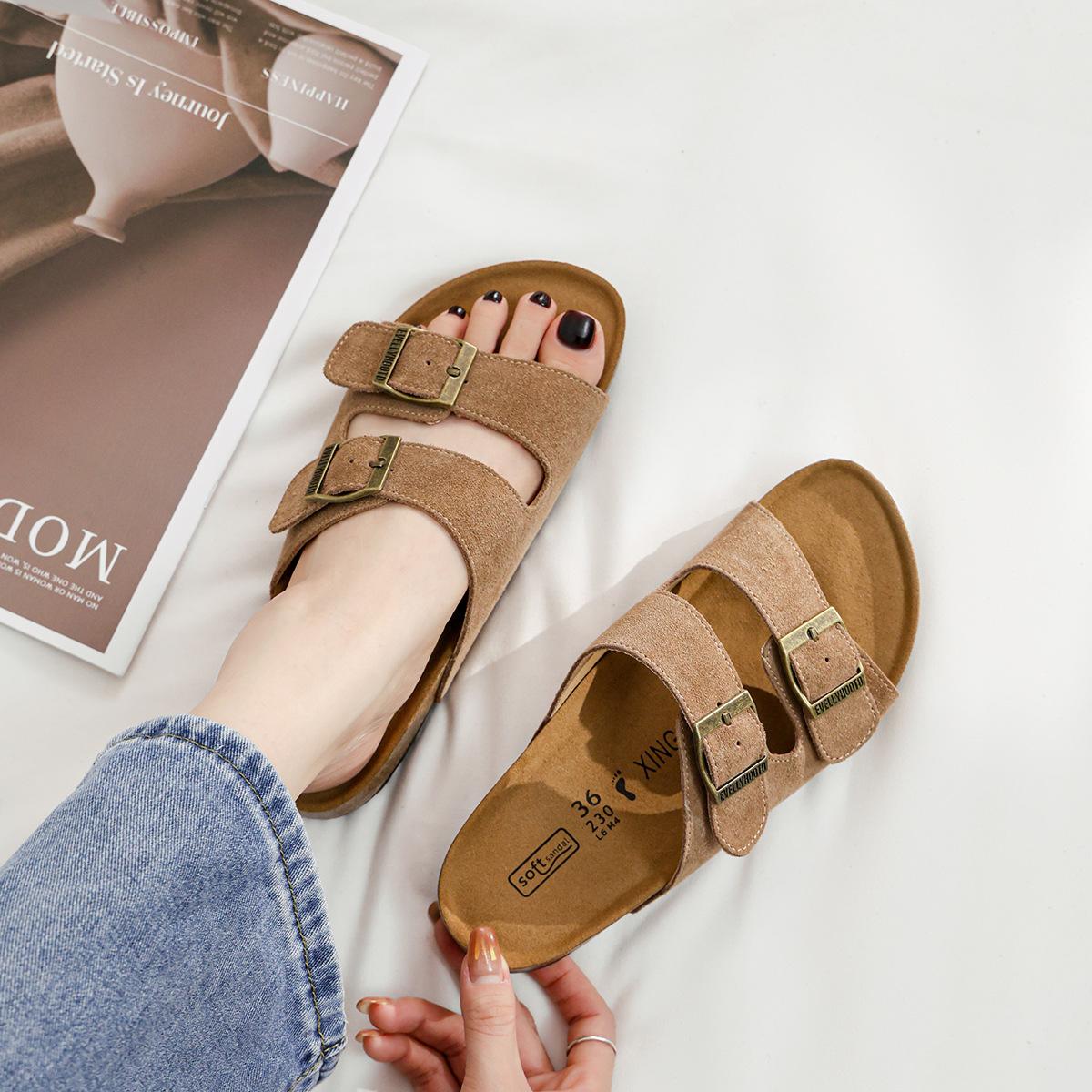 Boken slippers women s leather cow velvet non-slip beach shoes 2025 summer outer sandals flat-soled Boken cool slippers 43 жовтий
Boken slippers women s leather cow velvet non-slip beach shoes 2025 summer outer sandals flat-soled Boken cool slippers 43 жовтий