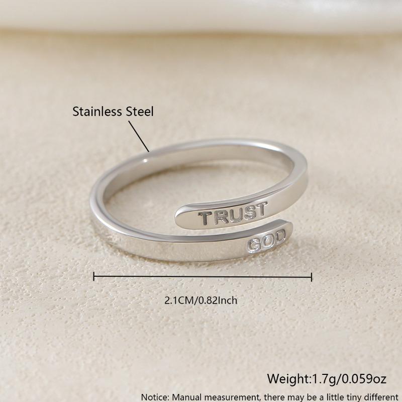 Stainless Steel Open Ring, Live Ring, Simple Engraved End Ring, Creative Adjustable Ring RC14-7
Stainless Steel Open Ring, Live Ring, Simple Engraved End Ring, Creative Adjustable Ring RC14-7