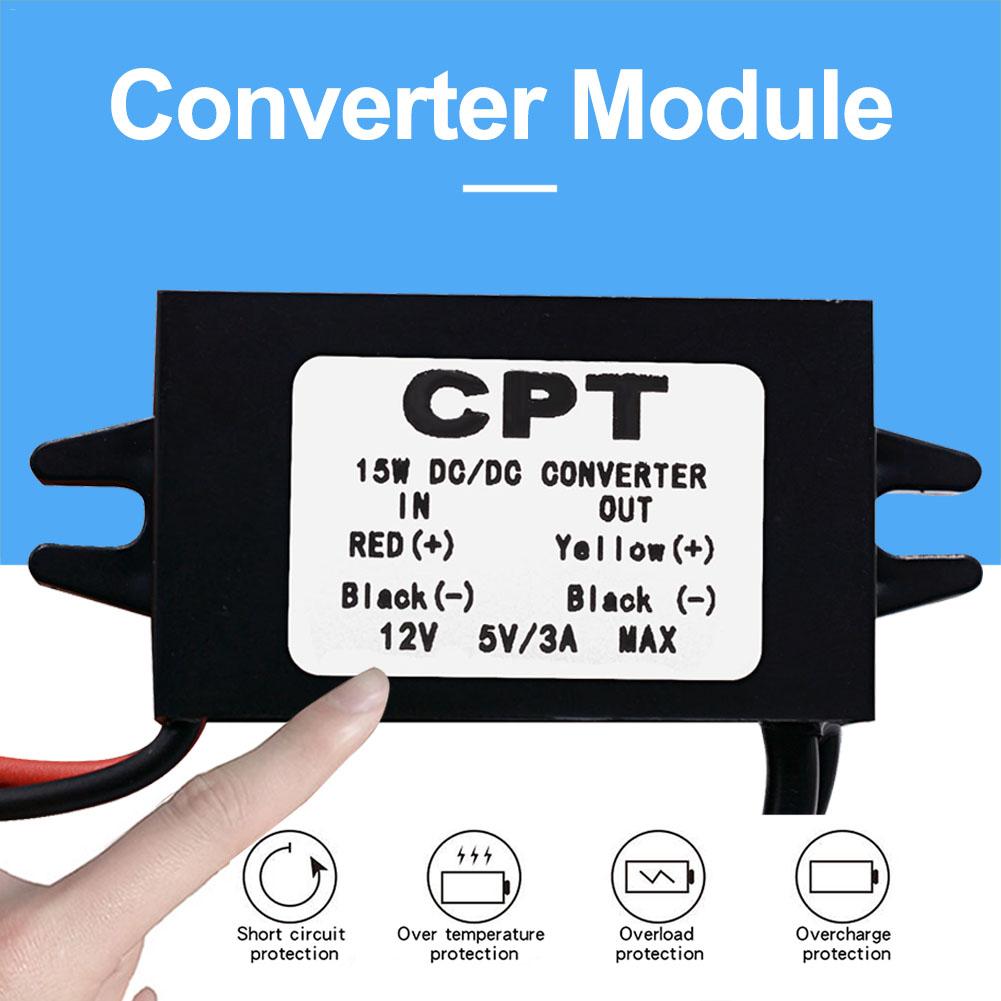 DC-DC Converter Module 12V to 5V 3A 15W Double USB Step Down Power Output Adapter Car Potting Waterproof Power Supply Module United States
DC-DC Converter Module 12V to 5V 3A 15W Double USB Step Down Power Output Adapter Car Potting Waterproof Power Supply Module United States