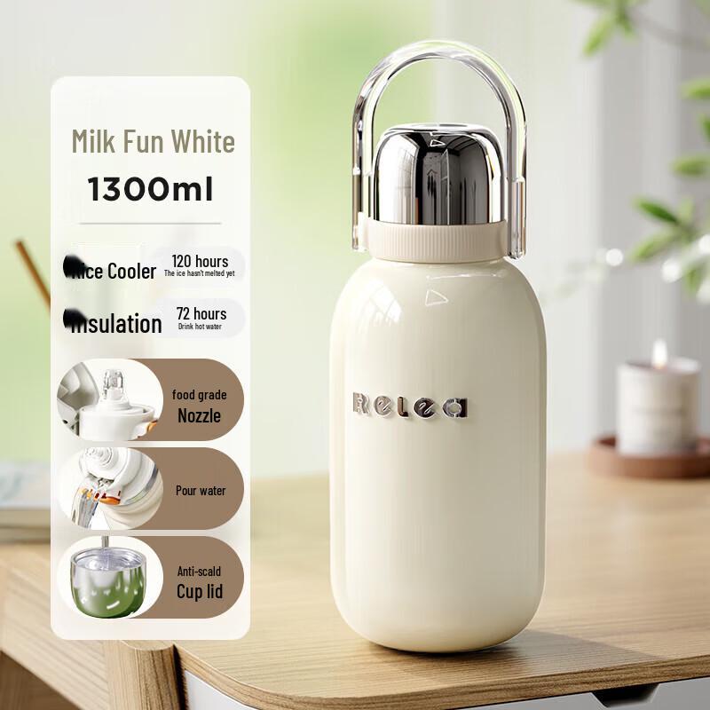 RELEA Large Capacity 316L Stainless Steel Thermal Straw Bottle
RELEA Large Capacity 316L Stainless Steel Thermal Straw Bottle